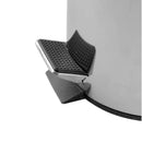 Kit Lixeira 3 litros Inox + Escova Sanitária Inox para Banheiro