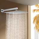 Ducha Chuveiro Inox Quadrado 30×30 cm – Com Braço 33/22 cm (Preto ou Cromado)
