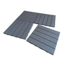 Kit 9 Deck Plástico Modular Textura Madeira – Piso para Banheiro, Jardim e Varanda
