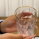 Jogo de 6 Copos Diamond com Borda Dourada 350ml – Elegância para sua Mesa