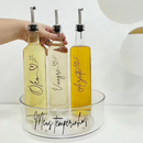 Galheteiro 3 peças - porta azeite e vinagre - 525 ml - porta azeite - cozinha - potes de mantimentos