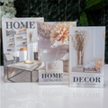 Conjunto de Caixas Livro Decorativas – 3 Peças Organizadoras