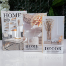 Conjunto de Caixas Livro Decorativas – 3 Peças Organizadoras