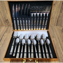 Faqueiro kit de Talheres com 24 peças em aço Inox