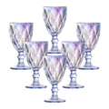 Jogo de 6 Taças Diamond 330–340ml – Vidro Elegante para Bebidas