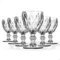 Jogo de 6 Taças Diamond 330–340ml – Vidro Elegante para Bebidas