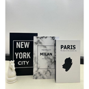 Conjunto de Caixas Livro Decorativas – 3 Peças Organizadoras