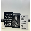 Conjunto de Caixas Livro Decorativas – 3 Peças Organizadoras