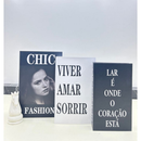 Conjunto de Caixas Livro Decorativas – 3 Peças Organizadoras
