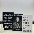 Conjunto de Caixas Livro Decorativas – 3 Peças Organizadoras