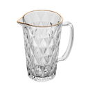 Jarra de Vidro Diamond com Fio de Ouro 1,14L
