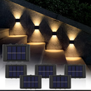 Luminárias Solares LED para Parede, Luminária para Área Externa, Jardim e Garagem, Branco Quente, Impermeável