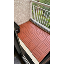 Kit 9 Deck plástico modular textura madeira para banheiro jardim sacada piscina