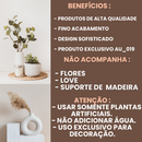 Enfeite Dupla Vasos C/ Esfera Dourada Cerâmica Decoração P/ Rack Sala Várias Cores