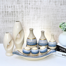 Kit 9 Jarros Decorativos em Cerâmica