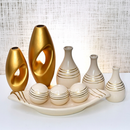 Kit 9 Jarros Decorativos em Cerâmica