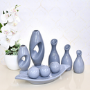 Kit 9 Jarros Decorativos em Cerâmica