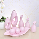 Kit 9 Jarros Decorativos em Cerâmica
