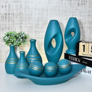 Kit 9 Jarros Decorativos em Cerâmica