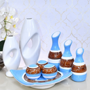 Kit 9 Jarros Decorativos em Cerâmica