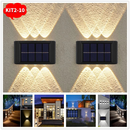 Luminárias Solares LED para Parede, Luminária para Área Externa, Jardim e Garagem, Branco Quente, Impermeável