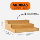 Kit 5/10 Potes Herméticos de Vidro com Tampa de Bambu 250ml Tempero Mantimento Rack a parte