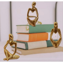 Kit com 3 estatuas pensador, decoração sala luxo