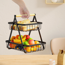Fruteira De Mesa Organizador De Frutas Cesto Metal Aramado Multiuso Frutas Legumes Luxo Premium 2 - 3 Andares