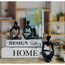 Kit com 3 estatuas pensador, decoração sala luxo
