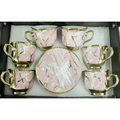 Kit Elegância do Café – Conjunto 12 Peças em Cerâmica Porcelana