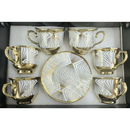 Kit Elegância do Café – Conjunto 12 Peças em Cerâmica Porcelana