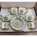 Kit Elegância do Café – Conjunto 12 Peças em Cerâmica Porcelana