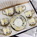 Kit Elegância do Café – Conjunto 12 Peças em Cerâmica Porcelana