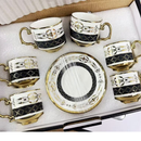 Kit Elegância do Café – Conjunto 12 Peças em Cerâmica Porcelana
