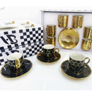Xícara de café kit com 12 peças de Cerâmica em porcelana