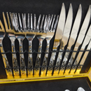 Faqueiro kit de Talheres com 24 peças em aço Inox