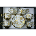 Kit Elegância do Café – Conjunto 12 Peças em Cerâmica Porcelana