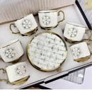 Kit Elegância do Café – Conjunto 12 Peças em Cerâmica Porcelana