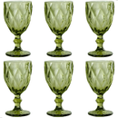 Jogo de 6 Taças Diamond 330–340ml – Vidro Elegante para Bebidas