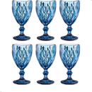 Jogo de 6 Taças Diamond 330–340ml – Vidro Elegante para Bebidas