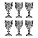 Jogo de 6 Taças Diamond 330–340ml – Vidro Elegante para Bebidas