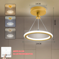 Luminária Pendente LED Moderna – 3 Cores de Luz para Ambientes Sofisticados