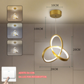 Luminária Pendente LED Moderna – 3 Cores de Luz para Ambientes Sofisticados