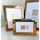 Kit 2 Porta Retrato em Aço Inox E Vidro Luxo 20x25cm