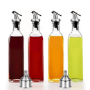 Kit 2 Galheteiro Vidro 500ml Bico Dosador Porta Azeite Vinagre Molho Shoyu Pimenta Cozinha Culinária