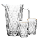Jarra de Vidro com fio de Ouro Diamond 1,14L - Lyor