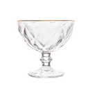 Conjunto Jogo de 6 taças sobremesa diamound diamante 310ml sorvete transparente