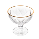 Conjunto Jogo de 6 taças sobremesa diamound diamante 310ml sorvete transparente