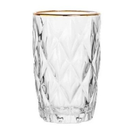 Jogo De 6 Copos Altos Borda Dourada 340ml Diamond Class Home