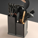 Kit Cozinha 19 Peças Silicone Antiaderente Facas Inox Madeira com Suporte